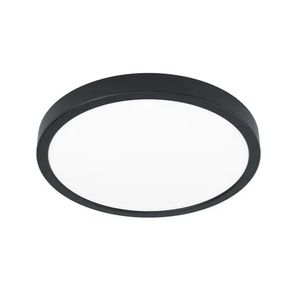 Circular LED Flush Ceiling Light - Black