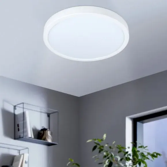 Circular LED Flush Ceiling Light - White