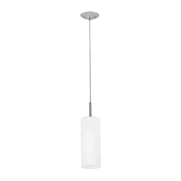 Cylindrical Pendant Light - Satin Nickel, Steel