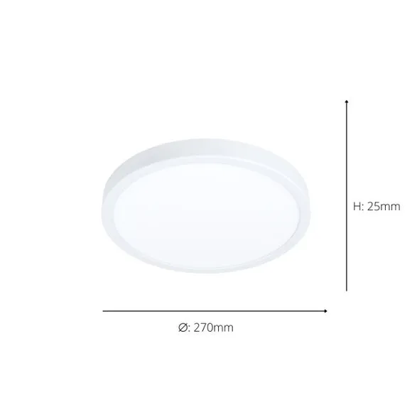 Flush Ceiling Light with Color Changing - White