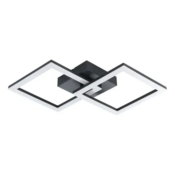 Flush Ceiling Light with LED - Black, Steel image