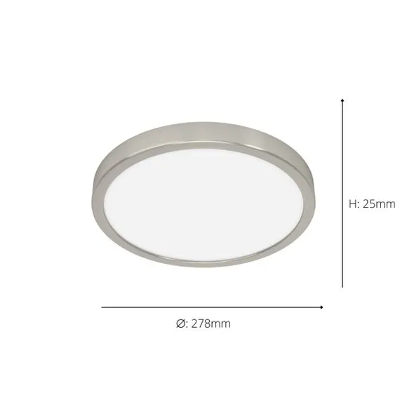 Flush LED Ceiling Light - Silver, Modern