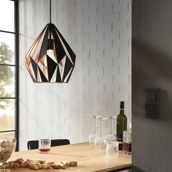 Geometric Pendant Light - Copper, Steel
