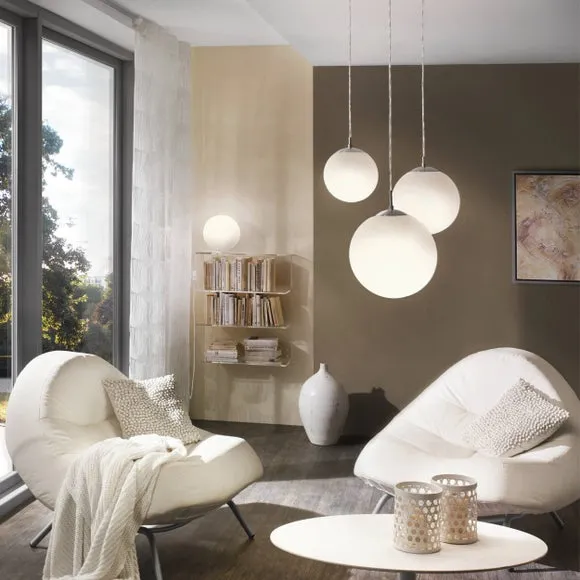 Globe Pendant Light - Satin Nickel, Glass