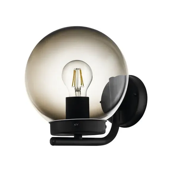 Globe Wall Light with IP44 Rating - Black