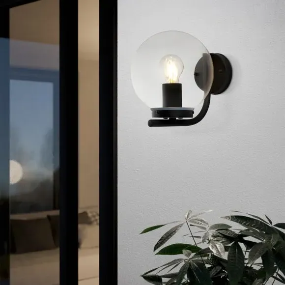 Globe Wall Light with IP44 Rating - Clear