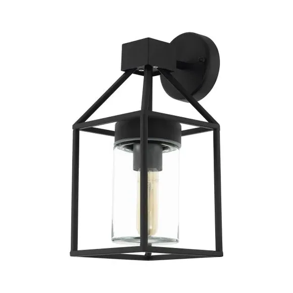 Industrial Wall Light with IP44 Rating - Black