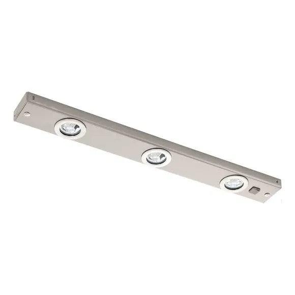 LED Flush Cabinet Light - Satin Nickel, Metal