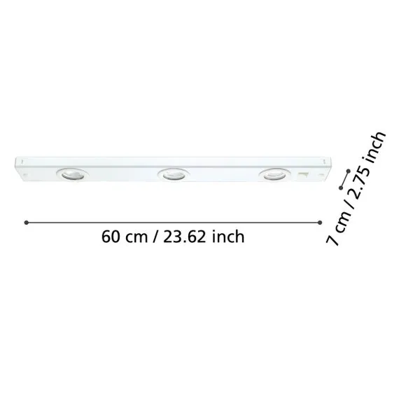 LED Flush Cabinet Light - White, Metal