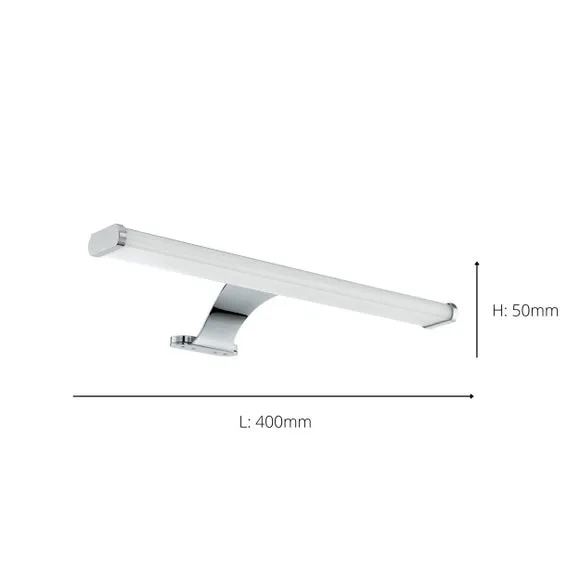 LED Mirror Light with IP44 Rating - Silver