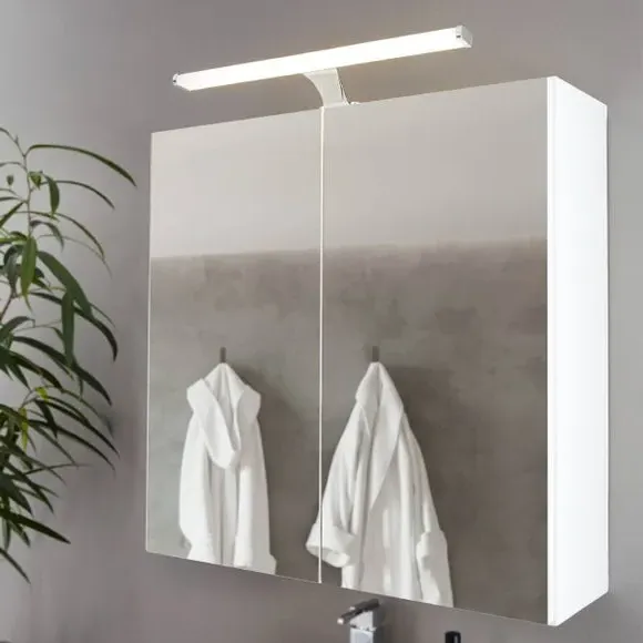 LED Mirror Light with IP44 Rating - Silver image