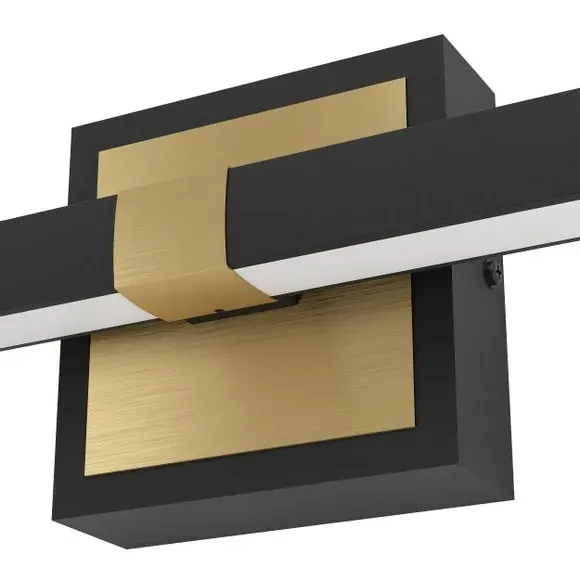 LED Mirror Wall Light - Black, Steel