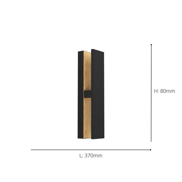 LED Outdoor Wall Light - Black, Aluminium