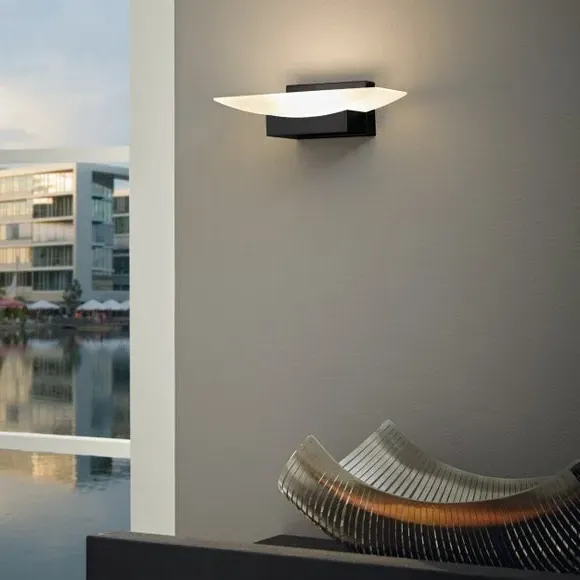 LED Uplighter Wall Light - Black