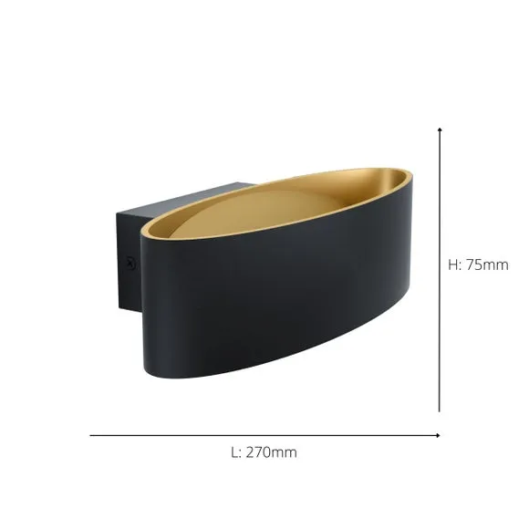 Modern LED Wall Light - Black, Aluminium