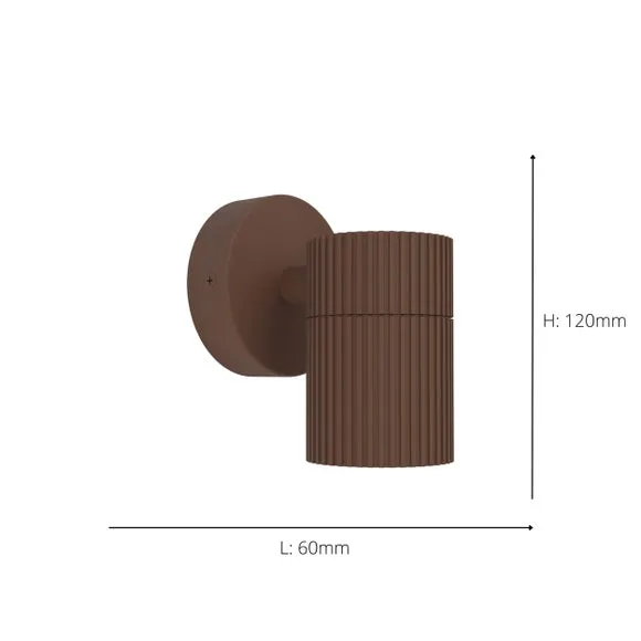 Modern Outdoor Wall Light - Brown, Aluminium