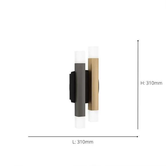 Modern Wall Light with LED - Black, Aluminium