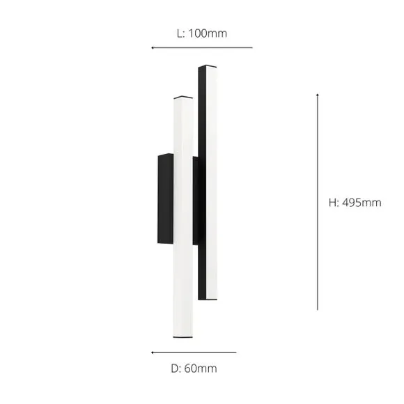 Outdoor LED Wall Light - Black, Metal