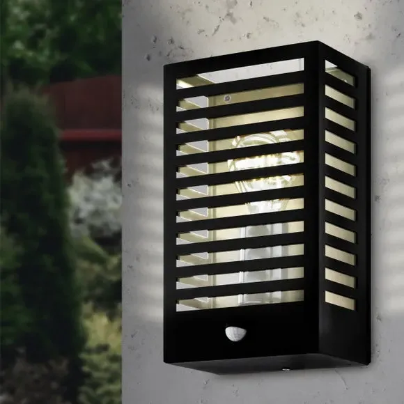 Outdoor Sensor Wall Light - Black, Metal image