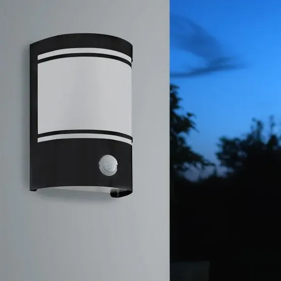 Outdoor Sensor Wall Light - Black, Steel