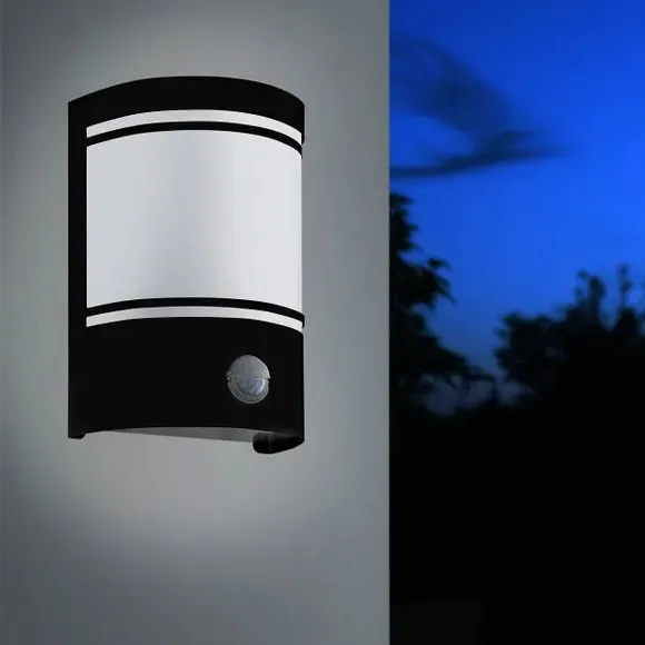 Outdoor Sensor Wall Light - Black, Steel
