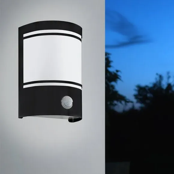 Outdoor Sensor Wall Light - Black, Steel image