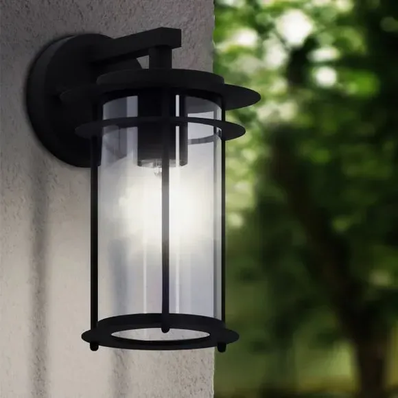 Outdoor Wall Light Caged Design - Black, Steel
