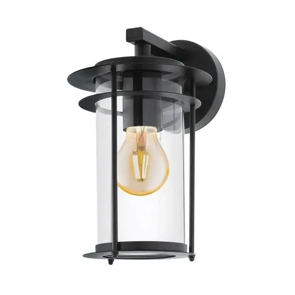 Outdoor Wall Light Caged Design - Black, Steel