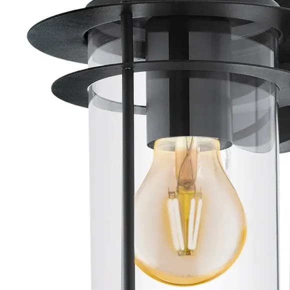 Outdoor Wall Light Caged Design - Black, Steel