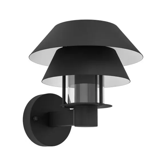 Outdoor Wall Light Tiered Design - Black