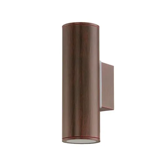 Outdoor Wall Light with LED Bulbs - Brown, Metal