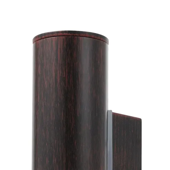 Outdoor Wall Light with LED Bulbs - Brown, Metal