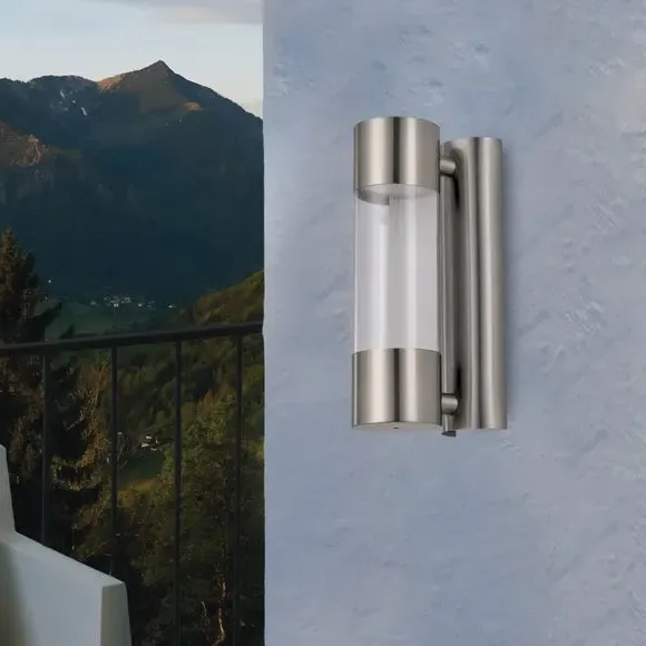 Outdoor Wall Light with LED - Silver, Steel