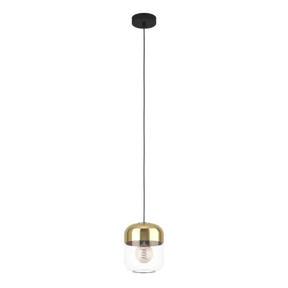 Pendant Light with Glass Shade - Bronze, Metal
