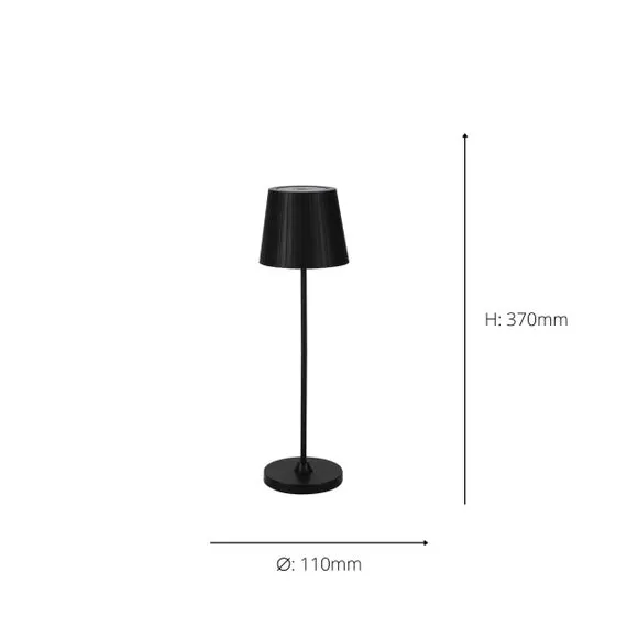 Rechargeable LED Table Lamp - Black