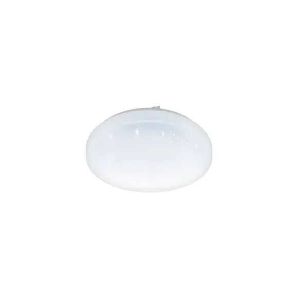 Round Flush Ceiling Light - White, Steel