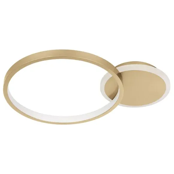 Round LED Flush Ceiling Light - Gold, Metal