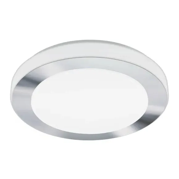 Round LED Flush Ceiling Light - White, Plastic