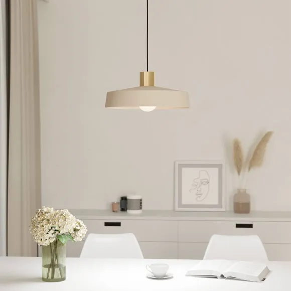 Round Pendant Light Height Adjustable - Brass, Steel