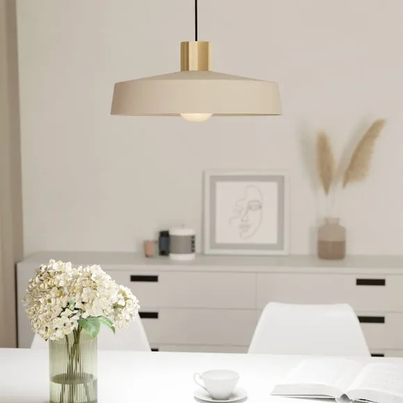 Round Pendant Light Height Adjustable - Brass, Steel