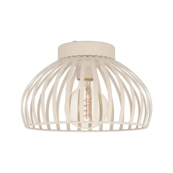 Semi Flush Ceiling Light Caged - Sand, Steel image