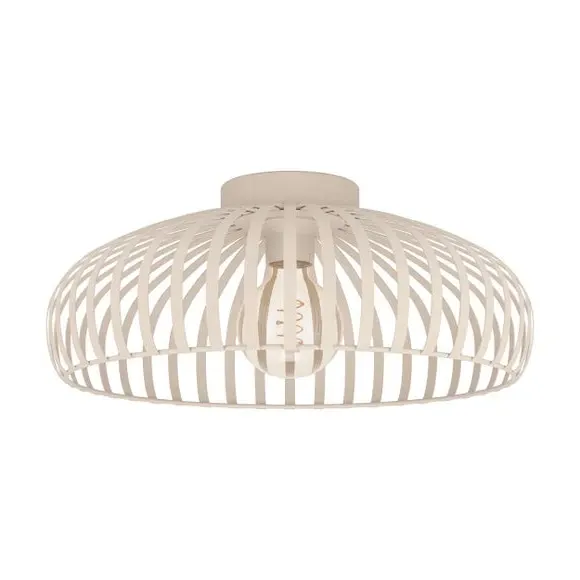Semi Flush Ceiling Light Caged - Sand, Steel