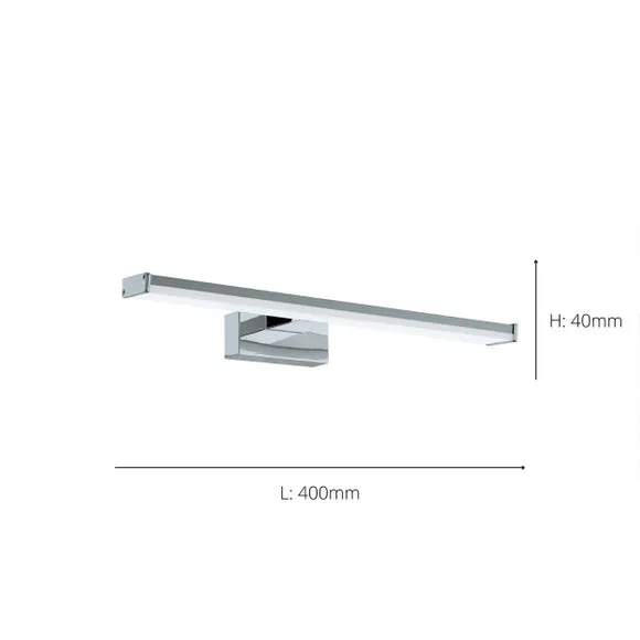 Slim Bar Wall Light with LED - Silver