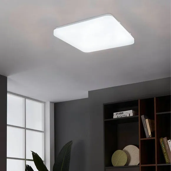 Square LED Flush Light Crystal Effect - White image