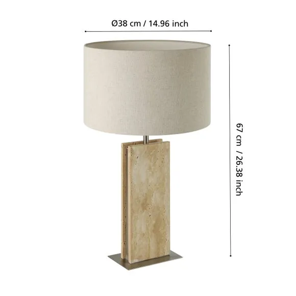 Table Lamp with In-Line Switch - Satin Nickel
