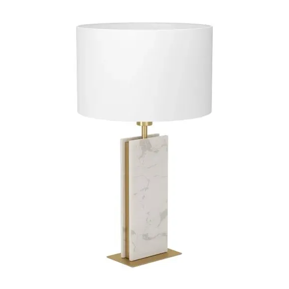 Table Lamp with In-Line Switch - White, Linen