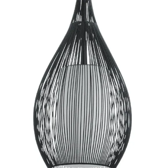 Teardrop Pendant Light Adjustable - Black, Wire