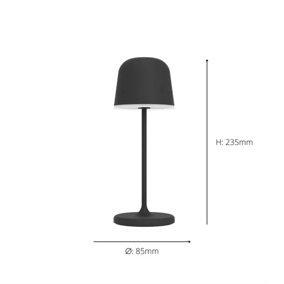 Touch Dimmable LED Table Lamp - Black