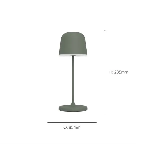 Touch Dimmable LED Table Lamp - Green
