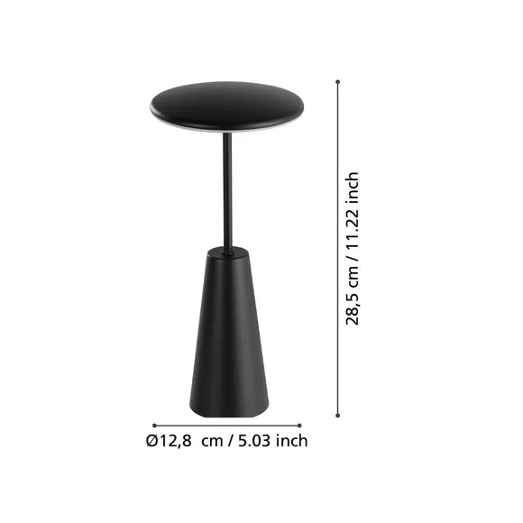 Touch Dimmable Table Lamp - Black, Steel